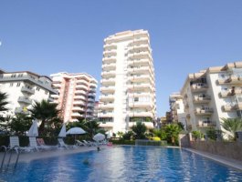 Квартира 2+1 с панорамным видом на море в 200 м от пляжа. Махмутлар