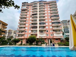 Квартира 2+1 с видом на море в 100 м от благоустроенного пляжа. Махмутлар